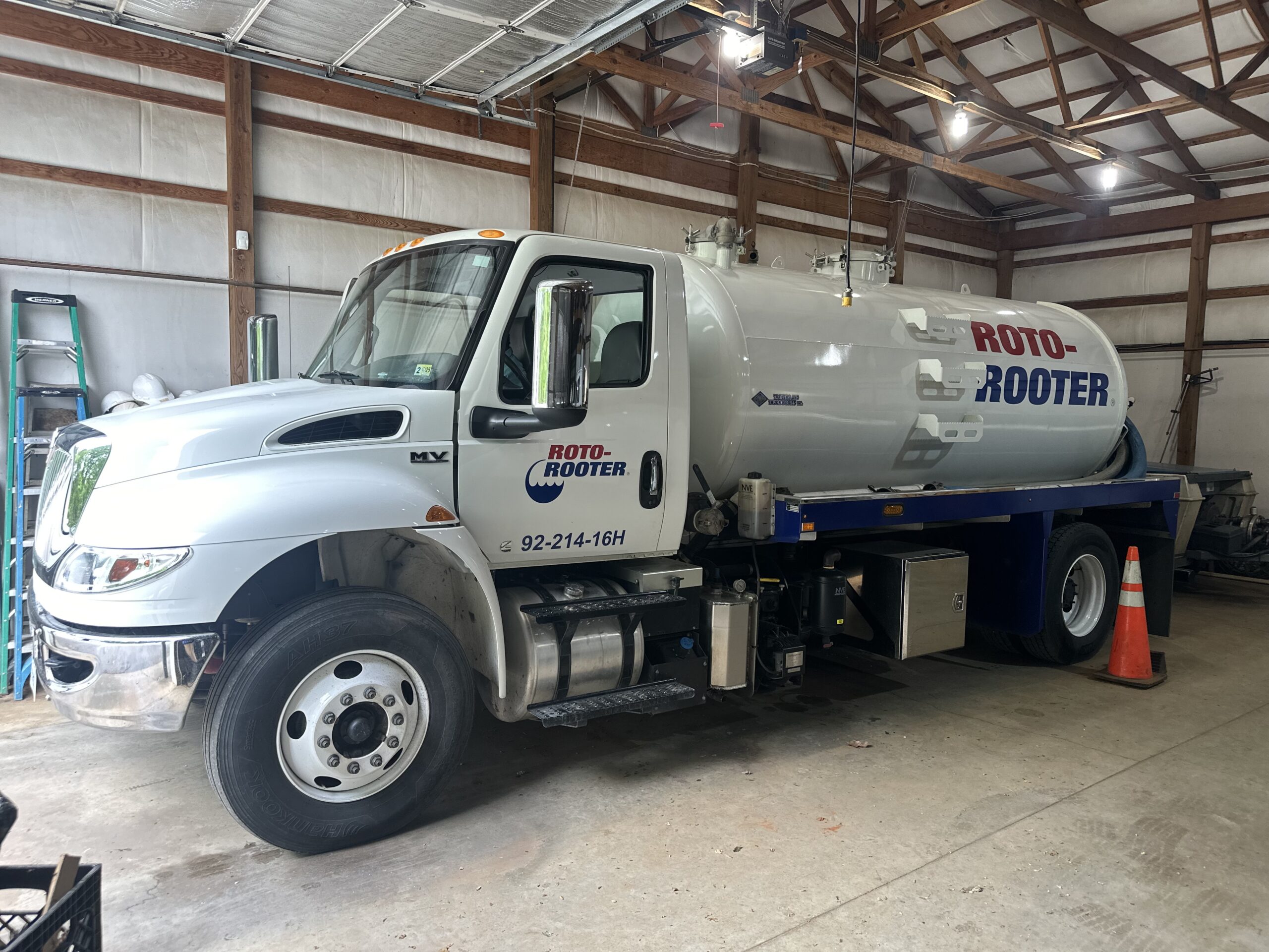 Roto-Rooter septic pumping truck